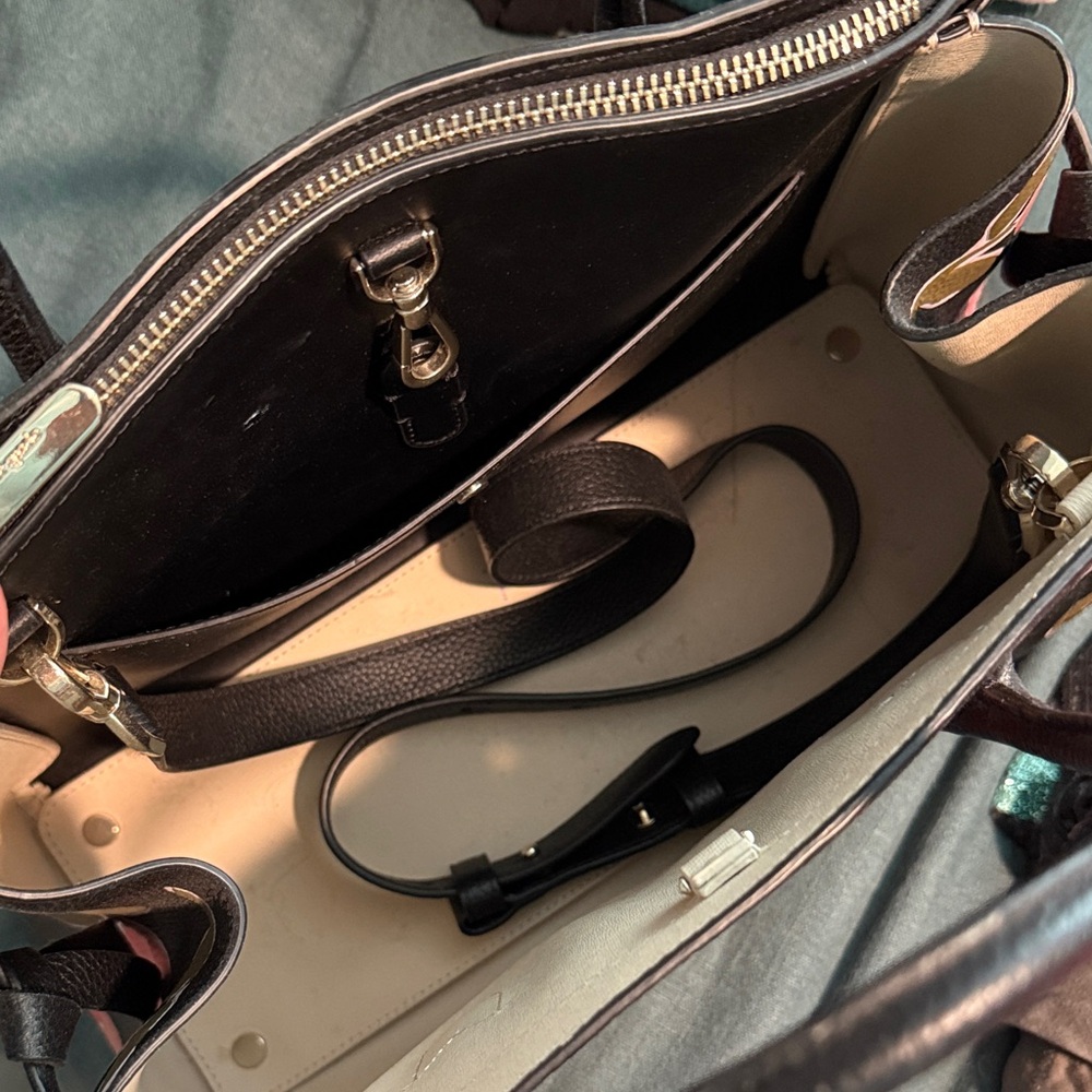 Kate Spade Black and Pink Floral Rose Satchel - Picture 3 of 7